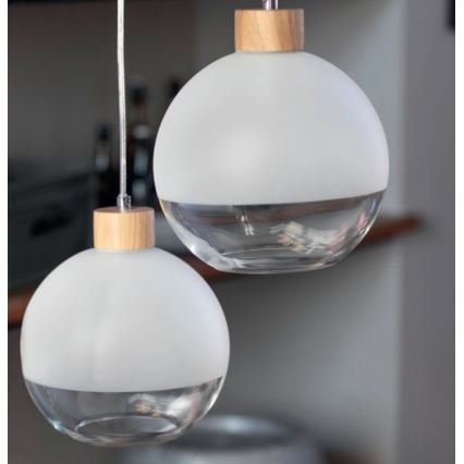 Luster na sajli LINEA 3xE27/60W/230V hrast