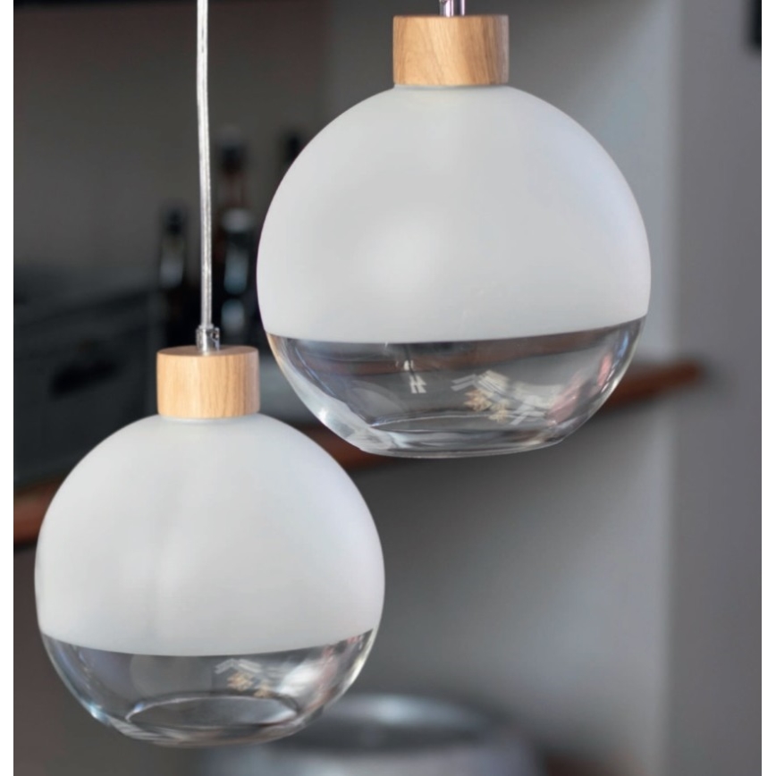 Luster na sajli LINEA 3xE27/60W/230V hrast