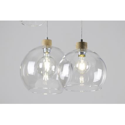 Luster na sajli LAGUNA 1xE27/60W/230V hrast