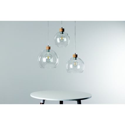 Luster na sajli LAGUNA 1xE27/60W/230V hrast