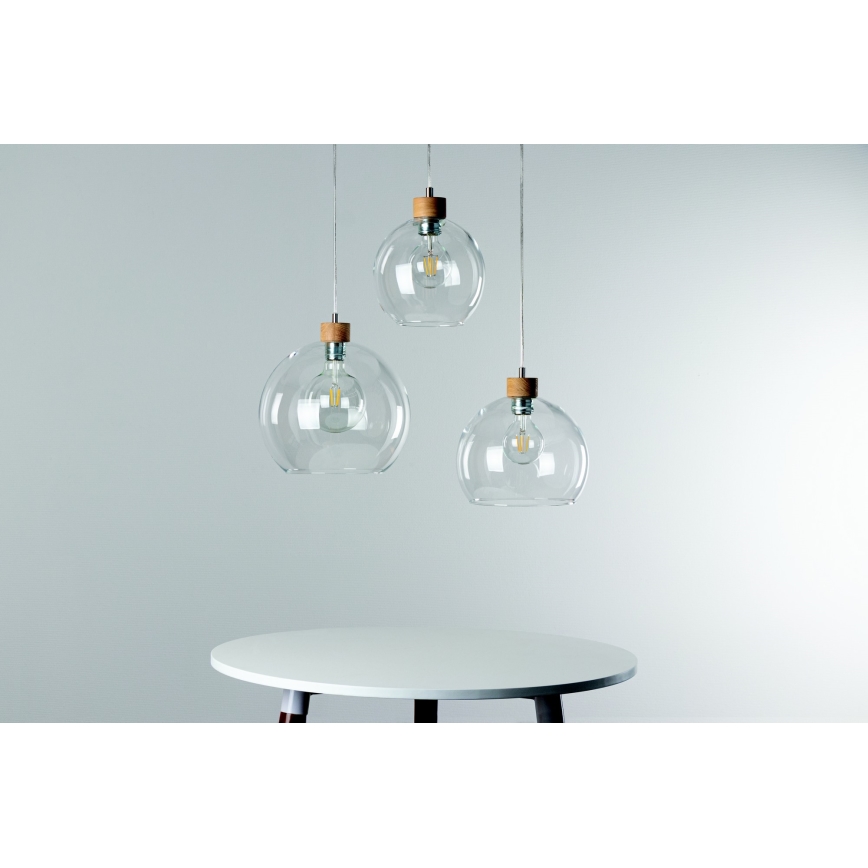 Luster na sajli LAGUNA 1xE27/60W/230V hrast