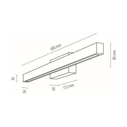 LED Zidna svjetiljka za kupaonicu AQUAVIVA LED/9W/230V 60 cm IP44 hrast