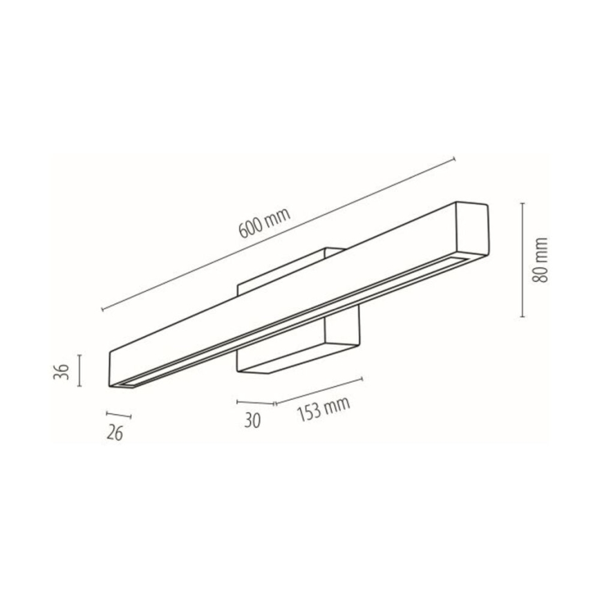 LED Zidna svjetiljka za kupaonicu AQUAVIVA LED/9W/230V 60 cm IP44 hrast