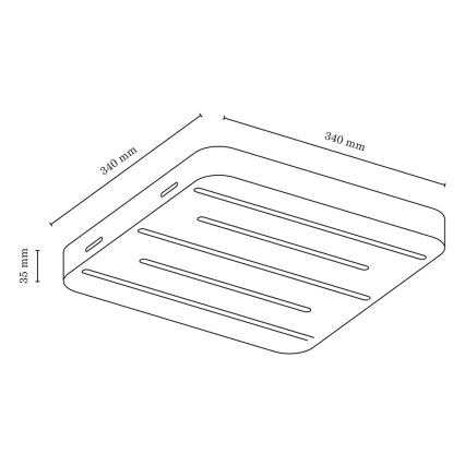 LED Stropna svjetiljka NEELE LED/19,5W/230V – FSC certificirano