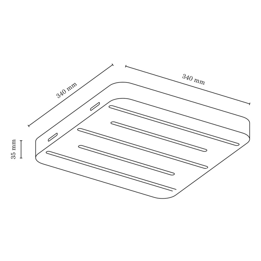 LED Stropna svjetiljka NEELE LED/19,5W/230V – FSC certificirano
