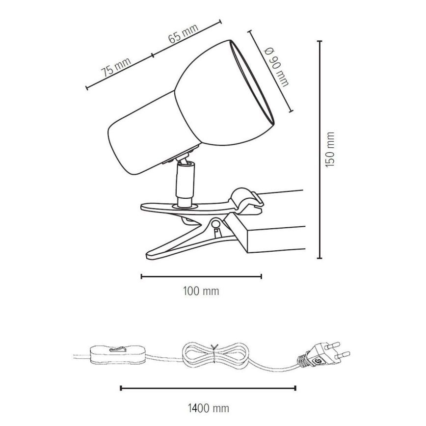 Lampa sa kvačicom SVENDA 1xE27/60W/230V – FSC certificirano