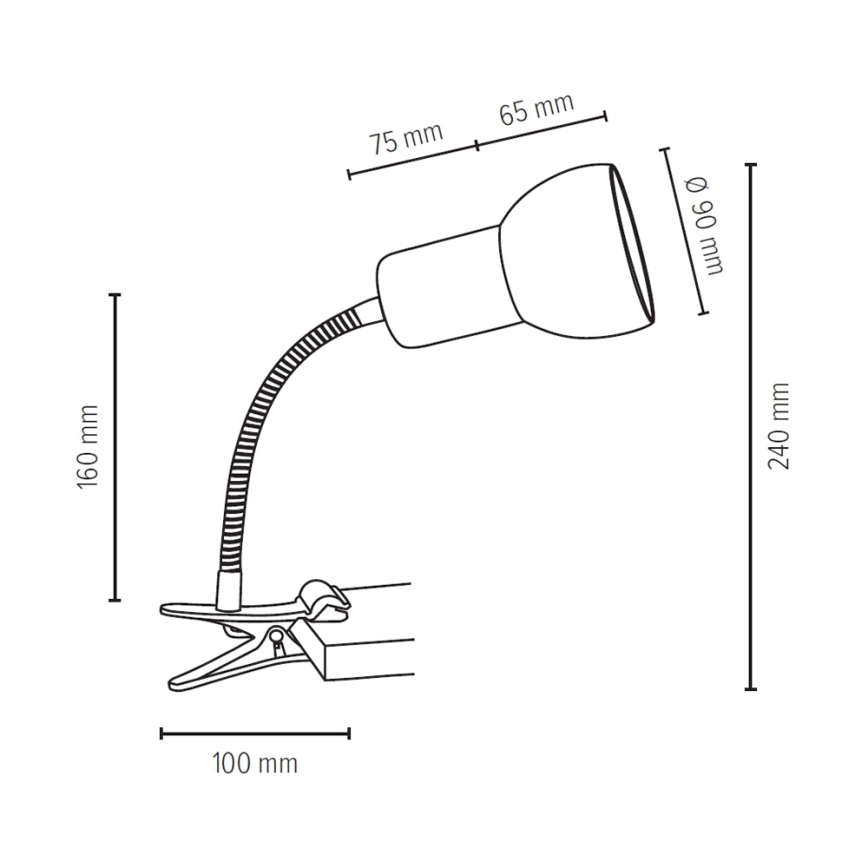 Lampa s kvačicom SVENDA 1xE27/60W/230V hrast