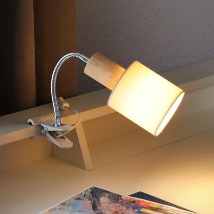 Lampa s kopčom TREEHOUSE 1xE27/25W/230V hrast