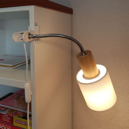 Lampa s kopčom TREEHOUSE 1xE27/25W/230V hrast