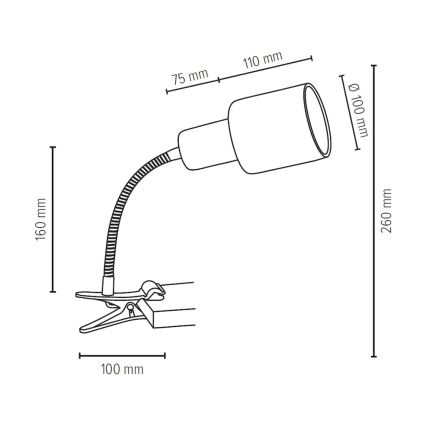 Lampa sa kvačicom TREEHOUSE 1xE27/25W/230V – FSC certificirano