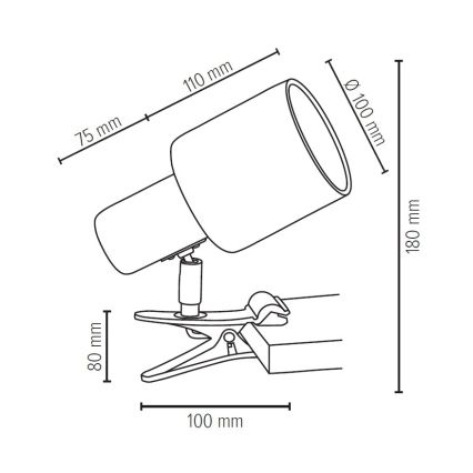 Lampa s kvačicom TREEHOUSE 1xE27/25W/230V hrast