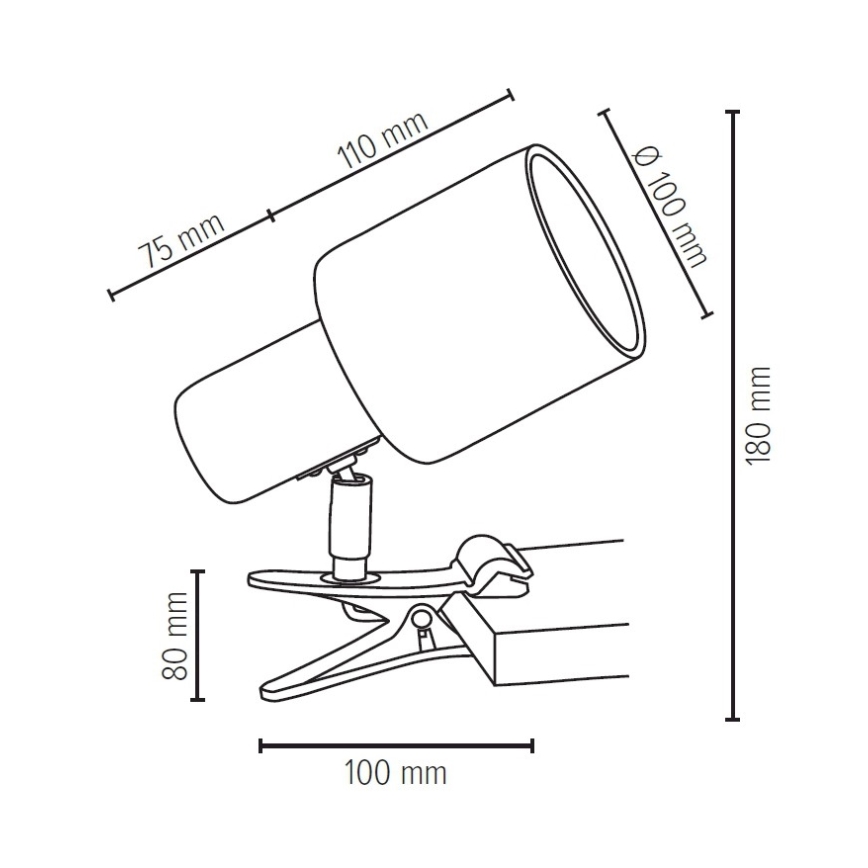 Lampa s kvačicom TREEHOUSE 1xE27/25W/230V hrast