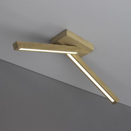 LED Nadgradni luster LINUS 2xLED/4,5W/230V mat hrast