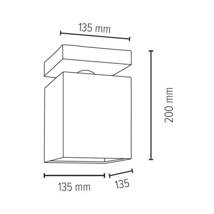 Stropna svjetiljka INGER 1xE27/25W/230V – FSC certificirano