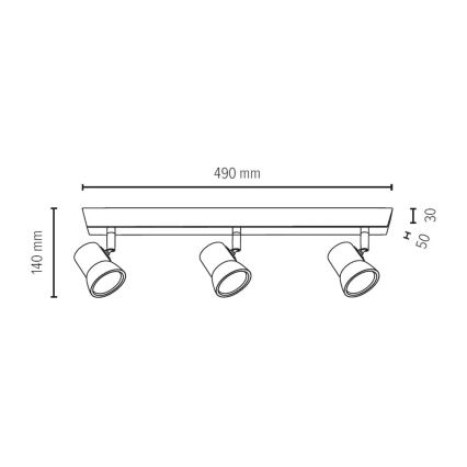 LED Reflektorska svjetiljka VENLA 3xGU10/5W/230V – FSC certificirano