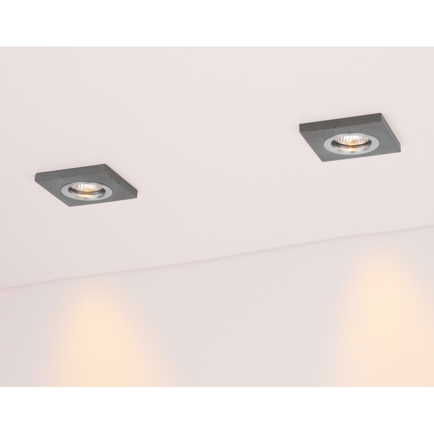 LED Ugradbena svjetiljka VITAR 1xGU10/5W/230V CRI 90 beton – FSC certificirano