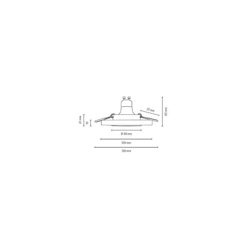 LED Ugradbena svjetiljka VITAR 1xGU10/5W/230V CRI 90 beton – FSC certificirano