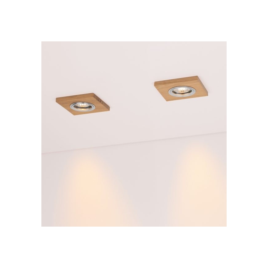 LED Ugradbena svjetiljka VITAR 1xGU10/5W/230V CRI 90 hrast – FSC certificirano