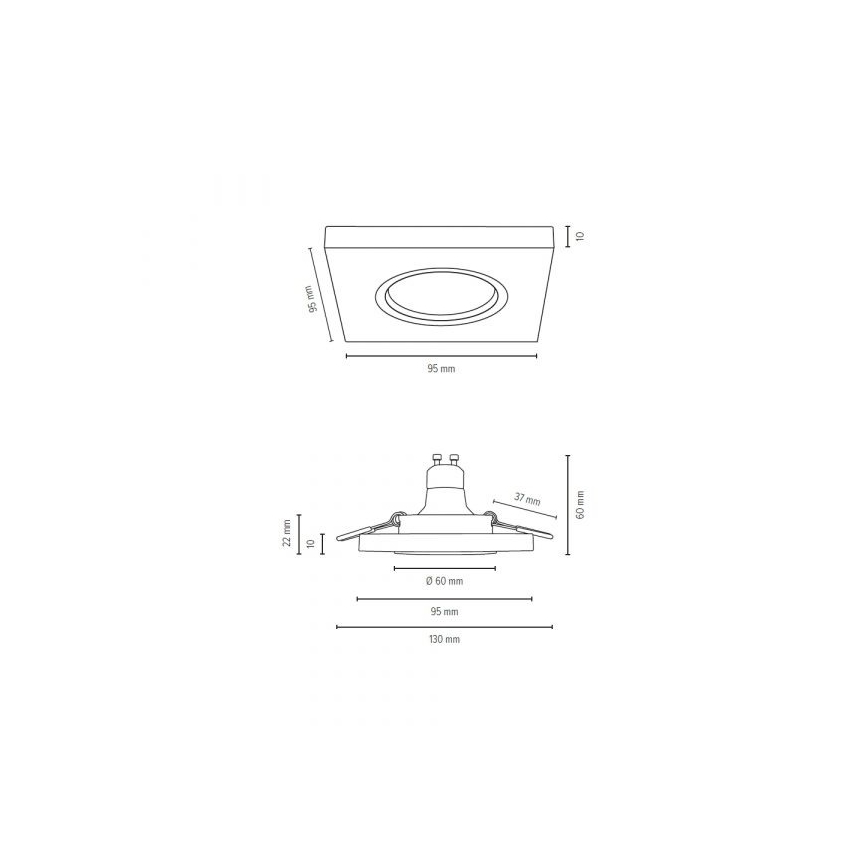 LED Ugradbena svjetiljka VITAR 1xGU10/5W/230V CRI 90 hrast – FSC certificirano