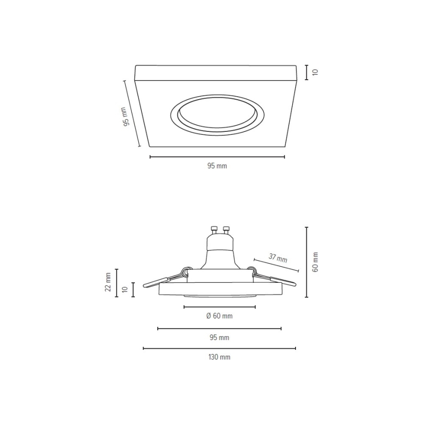 SET 3x LED Ugradbena svjetiljka VITAR 1xGU10/5W/230V CRI 90 hrast – FSC certificirano
