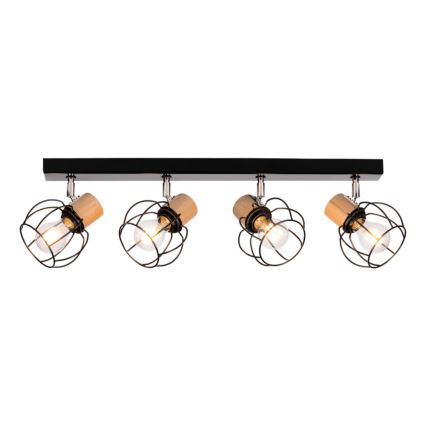 Stropna reflektorska svjetiljka PHIPHI 4xE27/60W/230V hrast – FSC certificirano