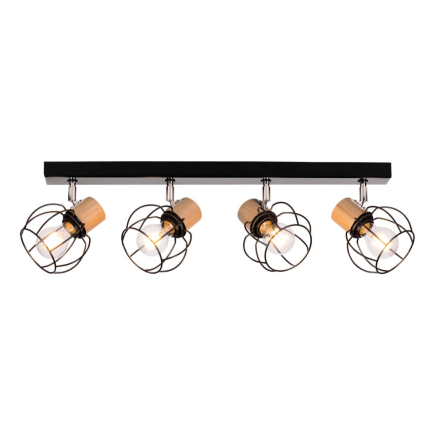 Stropna reflektorska svjetiljka PHIPHI 4xE27/60W/230V hrast – FSC certificirano
