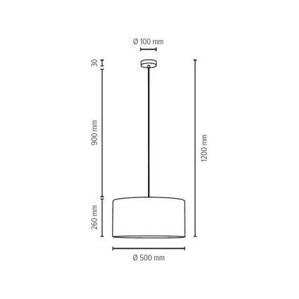 Luster na sajli SCARLETT 1xE27/60W/230V – FSC certificirano