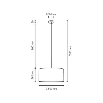 Luster na sajli SCARLETT 1xE27/60W/230V – FSC certificirano