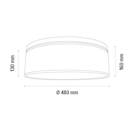 Stropna svjetiljka BENITA 2xE27/25W/230V pr. 48 cm krem/hrast – FSC certificirano