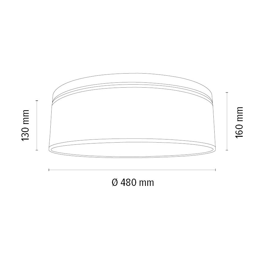 Stropna svjetiljka BENITA 2xE27/25W/230V pr. 48 cm krem/hrast – FSC certificirano