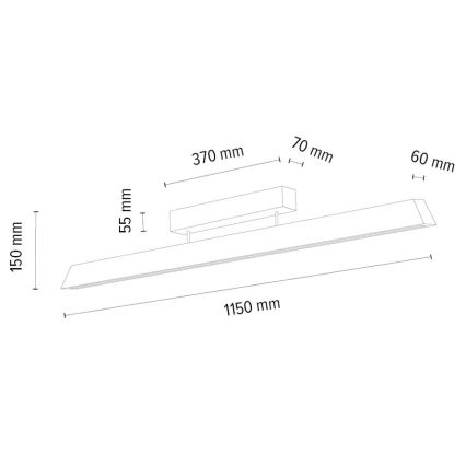 LED Prigušivi nadgradni luster DEROTT 3xLED/14W/230V hrast – FSC certificirano