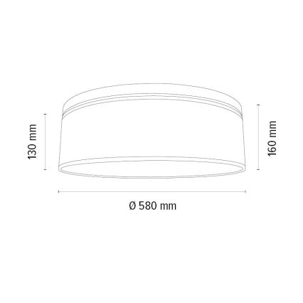 Stropna svjetiljka BENITA 4xE27/25W/230V pr. 58 cm krem/hrast – FSC certificirano