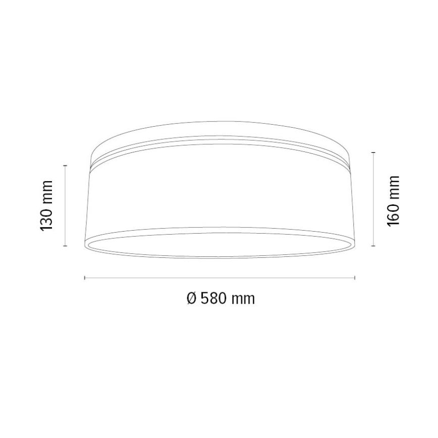 Stropna svjetiljka BENITA 4xE27/25W/230V pr. 58 cm krem/hrast – FSC certificirano