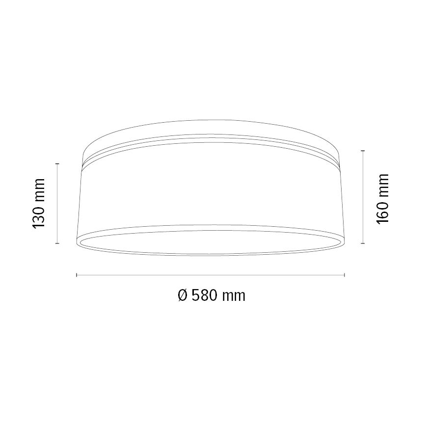 Stropna svjetiljka BENITA 4xE27/25W/230V pr. 58 cm smeđa/hrast – FSC certificirano