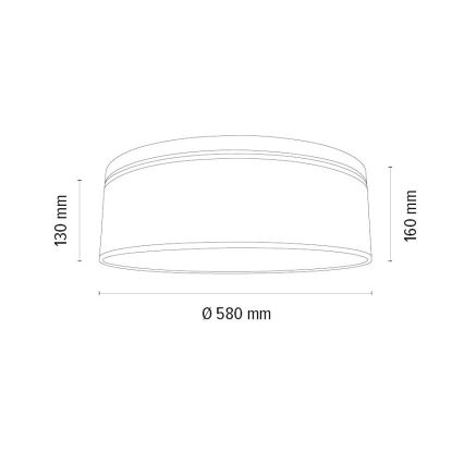 Stropna svjetiljka BENITA 4xE27/25W/230V pr. 58 cm bijela/hrast – FSC certificirano