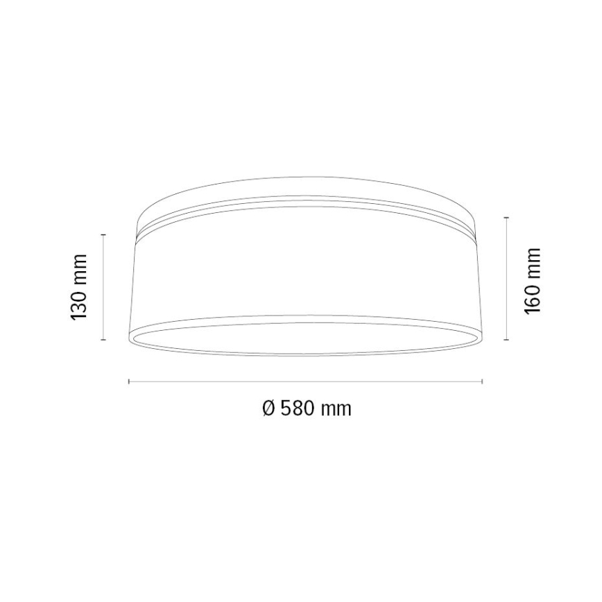 Stropna svjetiljka BENITA 4xE27/25W/230V pr. 58 cm bijela/hrast – FSC certificirano