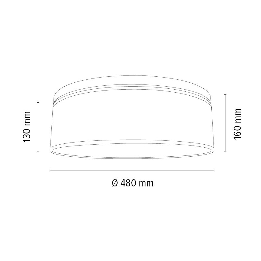 Stropna svjetiljka BOHO 3xE27/25W/230V pr. 48 cm hrast – FSC certificirano