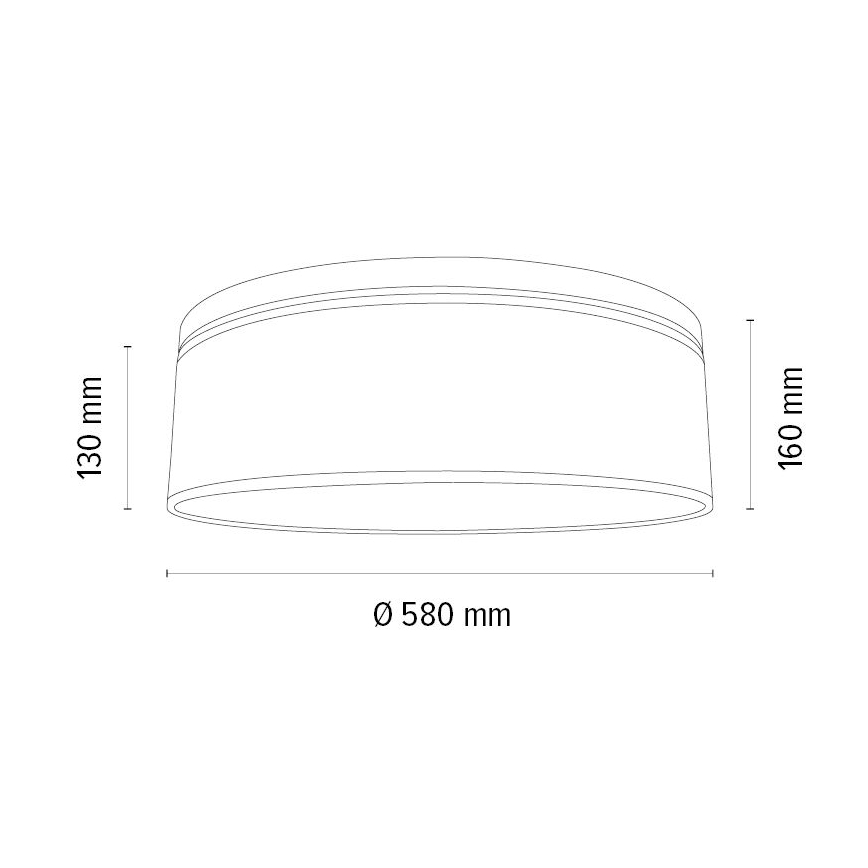 Stropna svjetiljka BOHO 3xE27/25W/230V pr. 58 cm hrast – FSC certificirano