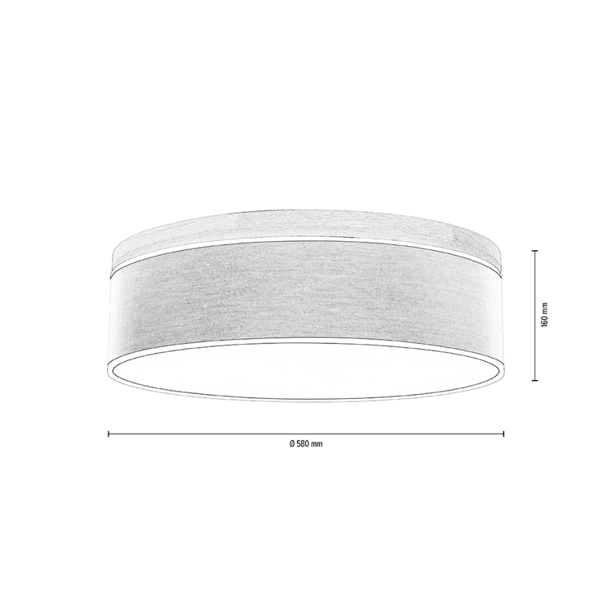 Stropna svjetiljka BOHO 4xE27/25W/230V pr. 58 cm hrast – FSC certificirano