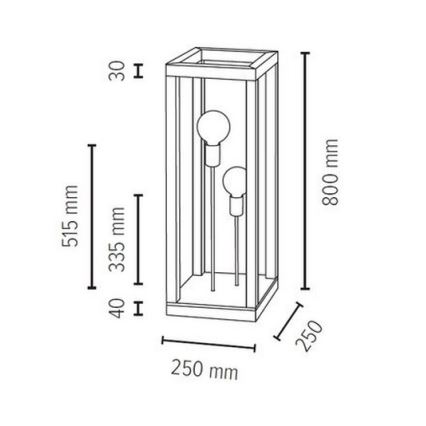 Podna lampa KAGO 2xE27/60W/230V mat hrast – FSC certificirano