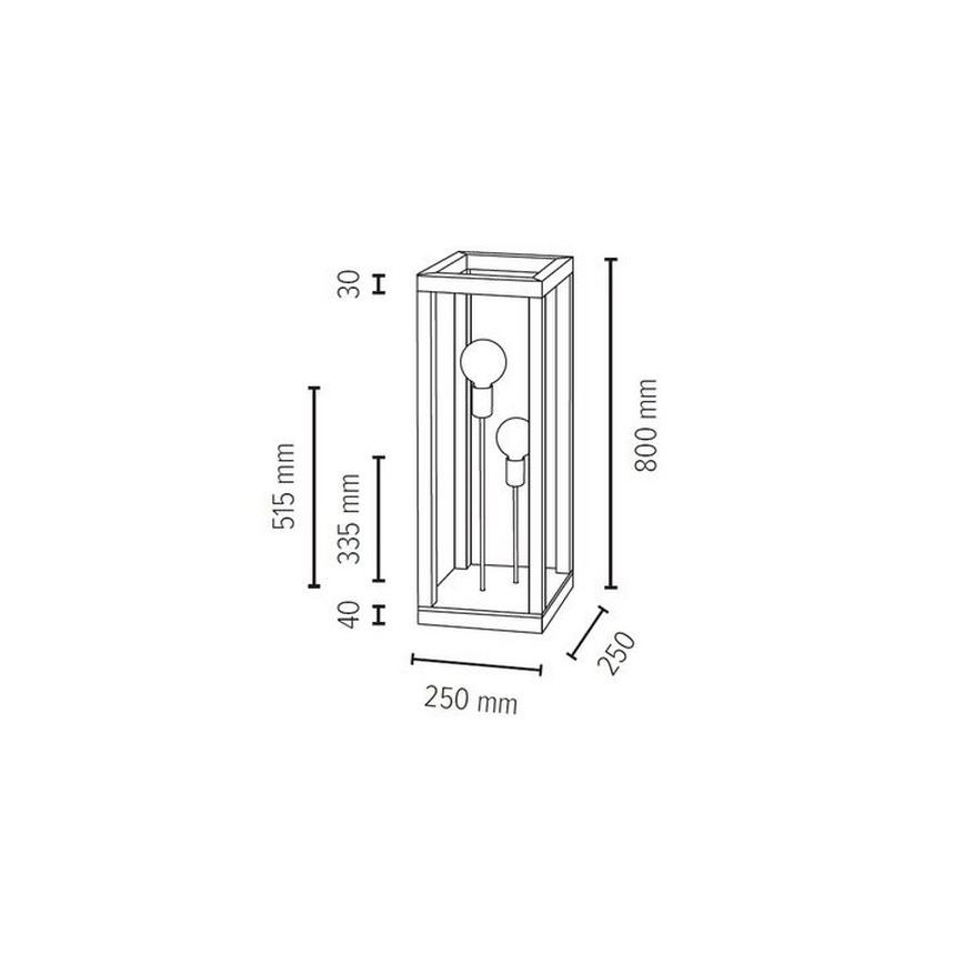Podna lampa KAGO 2xE27/60W/230V mat hrast – FSC certificirano