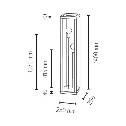 Podna lampa KAGO 2xE27/60W/230V mat hrast – FSC certificirano