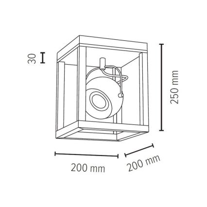 LED Stropna svjetiljka ROY 1xGU10/5W/230V mat hrast – FSC certificirano