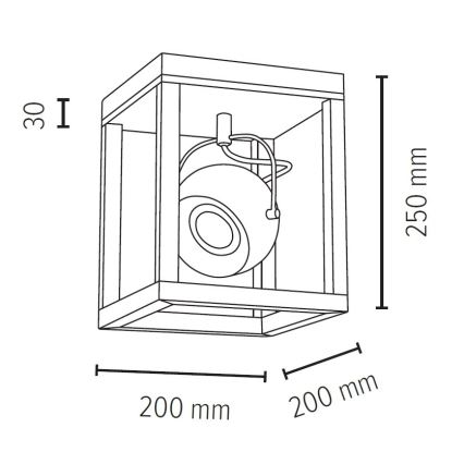 LED Stropna svjetiljka ROY 1xGU10/5W/230V mat hrast – FSC certificirano