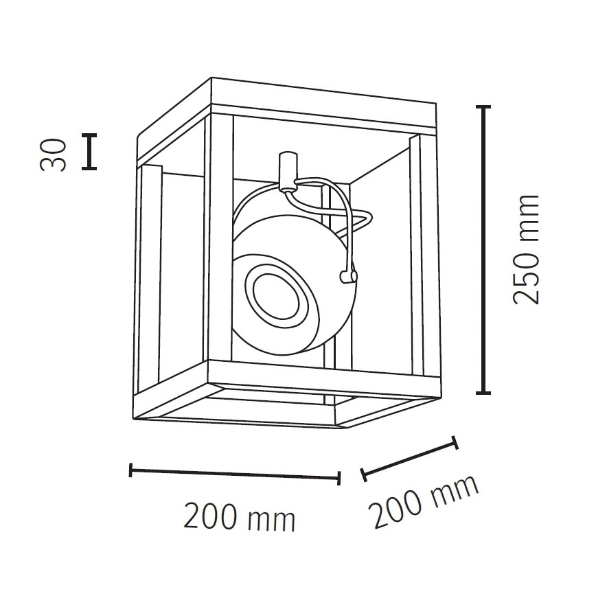 LED Stropna svjetiljka ROY 1xGU10/5W/230V mat hrast – FSC certificirano