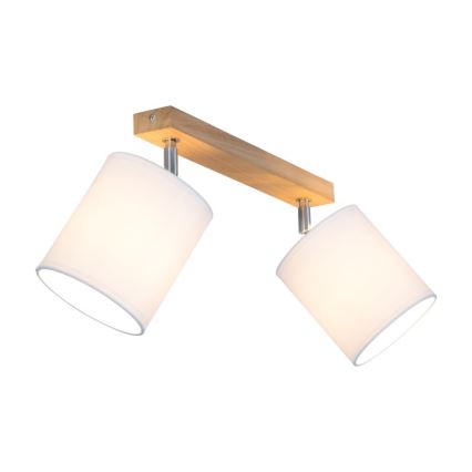 Reflektorska svjetiljka APRILLIA 2xE27/25W/230V hrast bijela