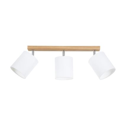 Spot svjetiljka APRILLIA 3xE27/25W/230V hrast/bijela