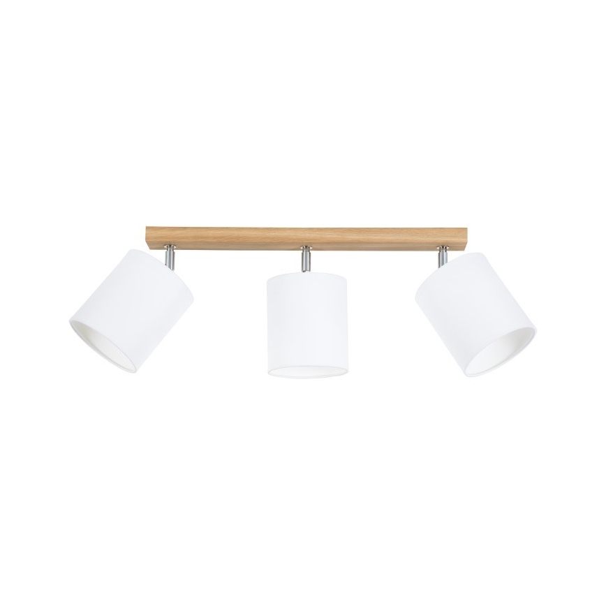 Spot svjetiljka APRILLIA 3xE27/25W/230V hrast/bijela