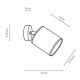 Zidna reflektorska svjetiljka APRILLIA 1xE27/25W/230V hrast siva – FSC certificirano