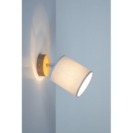 Zidna spot svjetiljka APRILLIA 1xE27/25W/230V sivi hrast